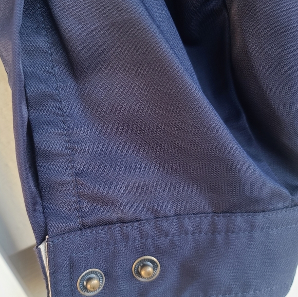 Men's Cutter & Buck 'Pebble Beach' Large Navy-Blue Lined CB Weathertech Zip Jack - Picture 6 of 11